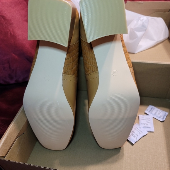 NIB Knit Sweater ankle slip on warm and cozy block heal bootie size 10 - Picture 4 of 7